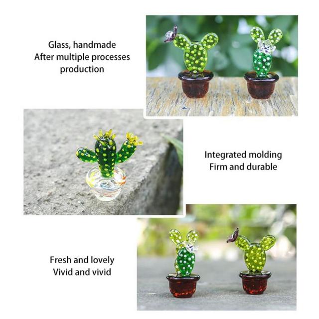 Figurka miniaturowa rośliny - ręcznie robione akcesoria dekoracyjne z kaktusem dla domu, sypialni, salonu i biura - Wianko - 7
