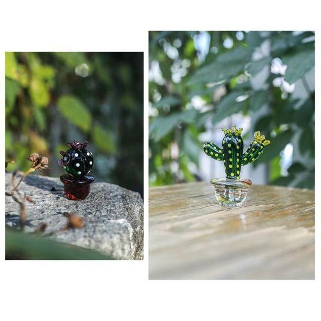 Figurka miniaturowa rośliny - ręcznie robione akcesoria dekoracyjne z kaktusem dla domu, sypialni, salonu i biura - Wianko - 10