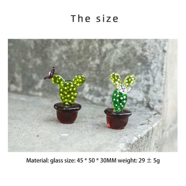Figurka miniaturowa rośliny - ręcznie robione akcesoria dekoracyjne z kaktusem dla domu, sypialni, salonu i biura - Wianko - 6