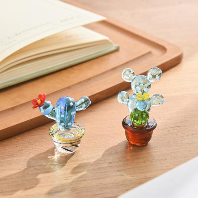 Figurka miniaturowa rośliny - ręcznie robione akcesoria dekoracyjne z kaktusem dla domu, sypialni, salonu i biura - Wianko - 1
