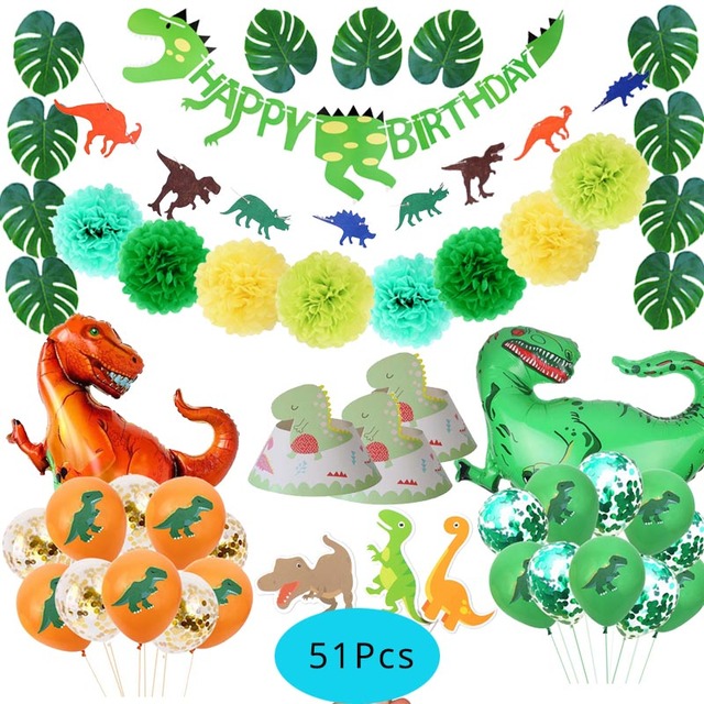 Dekoracje świąteczne dinozaurów - zestaw dekoracji na 1. urodziny z motywem dinozaurów - Wianko - 5