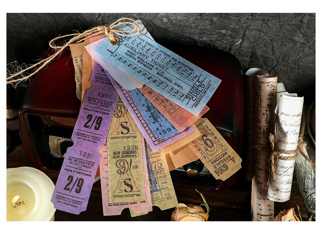 40 sztuk naklejek papierowych Vintage Moon Phase Astrolabe Antique bilet - dekoracje i etykiety Planner Scrapbooking - Wianko - 23