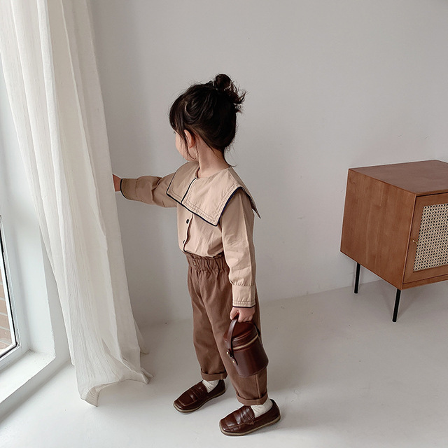 Nowe dziecęce luźne szarawary wiosenne 2021 - spodnie dla dziewczynek z elastycznym pasem - Wianko - 12