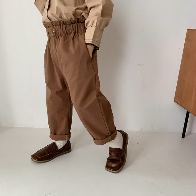 Nowe dziecęce luźne szarawary wiosenne 2021 - spodnie dla dziewczynek z elastycznym pasem - Wianko - 4