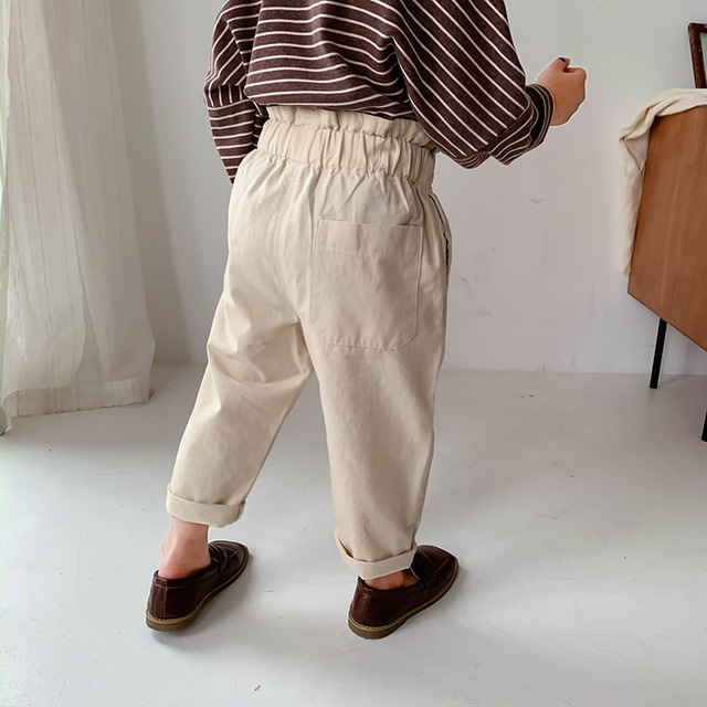 Nowe dziecęce luźne szarawary wiosenne 2021 - spodnie dla dziewczynek z elastycznym pasem - Wianko - 16