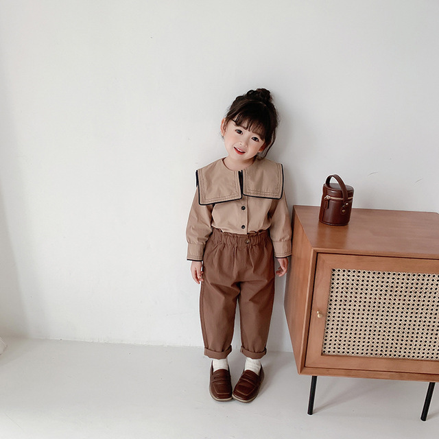 Nowe dziecęce luźne szarawary wiosenne 2021 - spodnie dla dziewczynek z elastycznym pasem - Wianko - 14