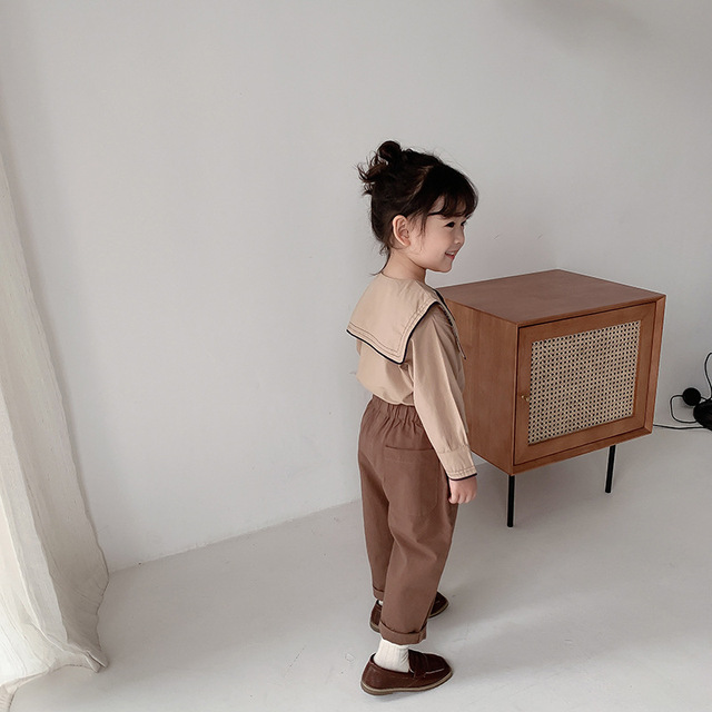 Nowe dziecęce luźne szarawary wiosenne 2021 - spodnie dla dziewczynek z elastycznym pasem - Wianko - 10