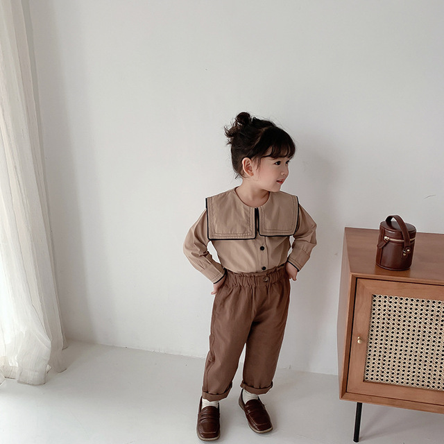 Nowe dziecęce luźne szarawary wiosenne 2021 - spodnie dla dziewczynek z elastycznym pasem - Wianko - 8