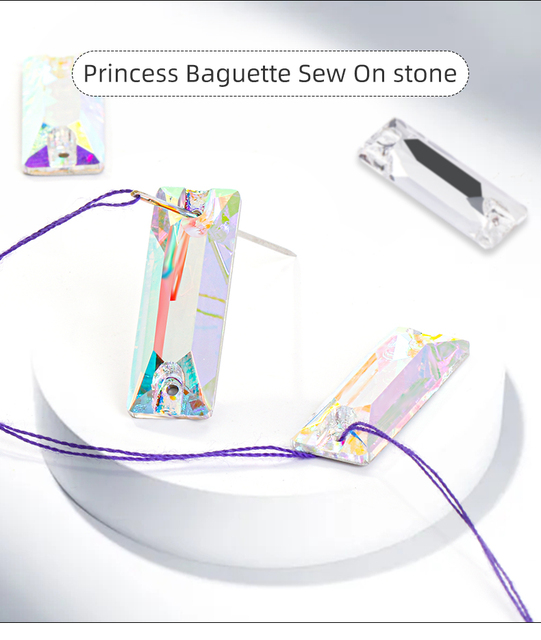 Szklane kamienie Strass Glitter AB do przyszywania - dekoracyjne akcesoria na spodnie, torby i ubrania - Wianko - 1