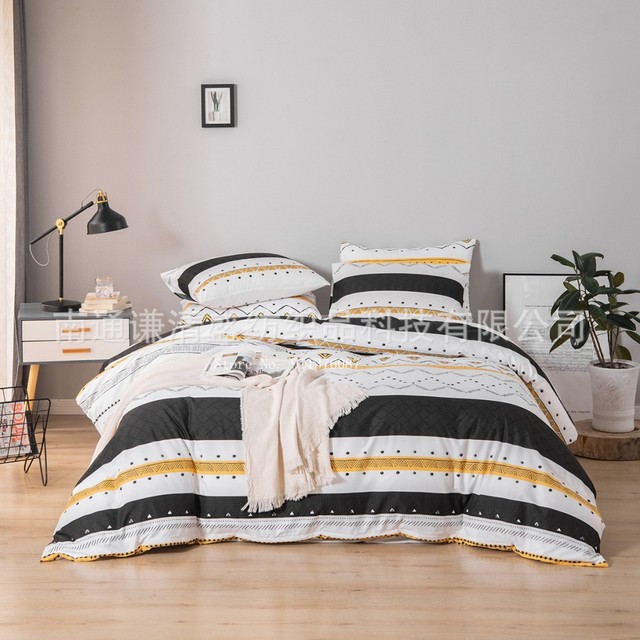 Zestaw pościeli Home Adult - pościel, kapa na kołdrę, poszewka na poduszkę - sypialniane tekstylia domowe, model Europejska Prostota - Wianko - 5