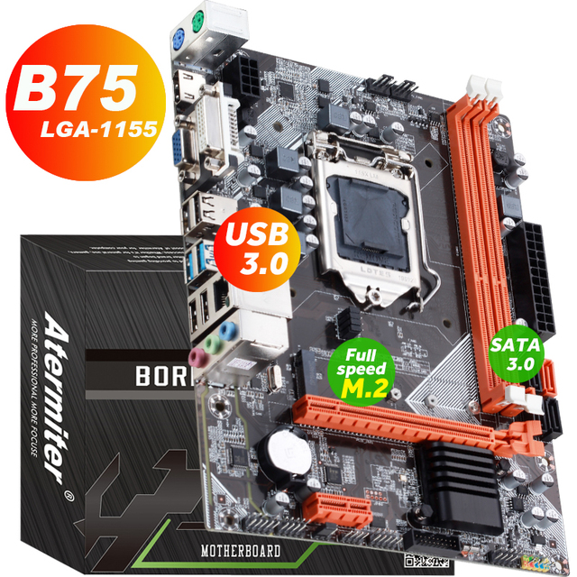 Płyta główna Atermiter B75 dla procesorów Intel LGA 1155 i3 i5 i7 E3 DDR3 1333/1600MHz 16GB PCI-E VGA HDMI gry SATA3.0 USB3.0 - Wianko - 2