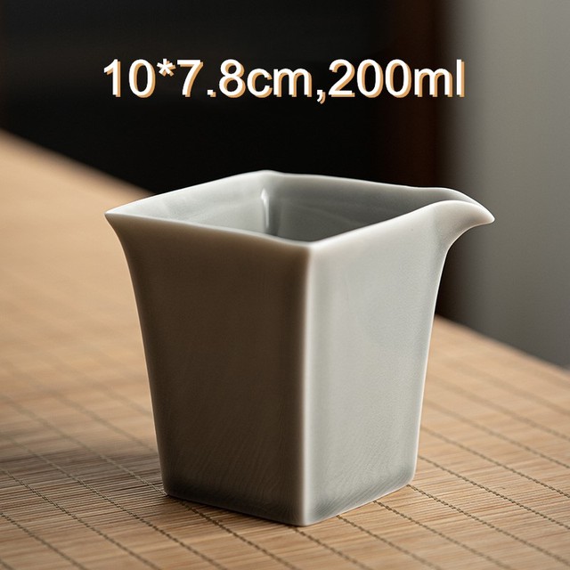 Zestaw do herbaty Kung Fu Justice Cup Ceramika Celadon z aloesową szarością - Wianko - 4