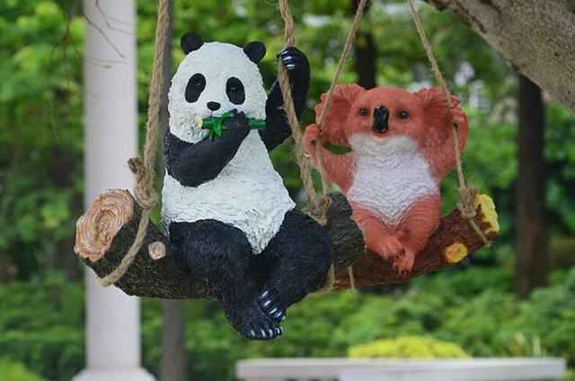 Huśtawka Koala Panda dla ogrodnictwa z figurkami zwierząt wiszącymi - Wianko - 22
