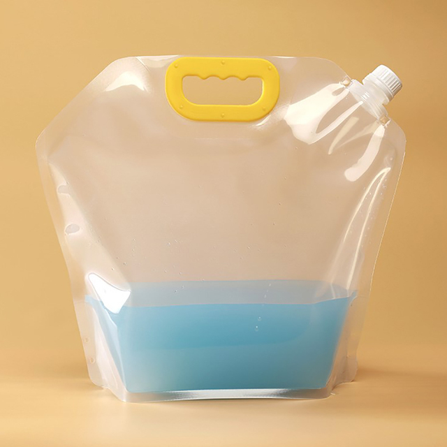 Przenośna składana torba na wodę pitną z małym otworem - przezroczysta - Wianko - 14