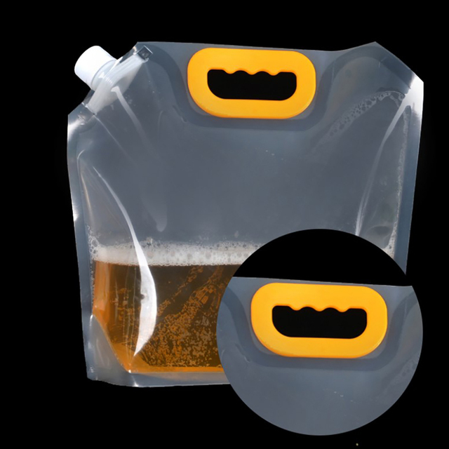 Przenośna składana torba na wodę pitną z małym otworem - przezroczysta - Wianko - 10