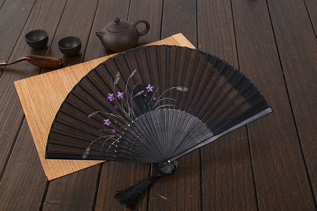 Ręcznie składany wentylator w stylu chińskim z elementami tańca w stylu japońskim - Wianko - 13