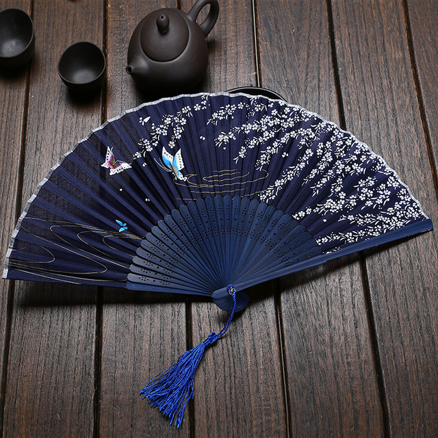 Ręcznie składany wentylator w stylu chińskim z elementami tańca w stylu japońskim - Wianko - 26