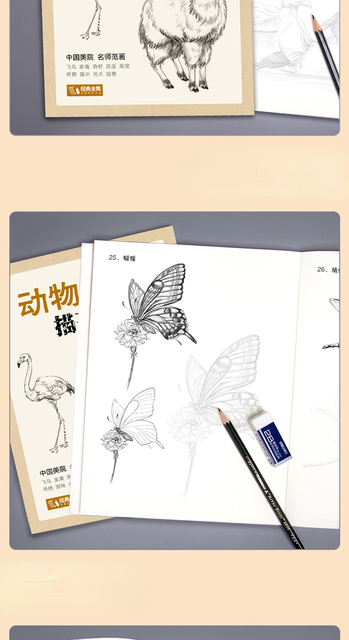 Szkicownik kwiatów zwierząt - samouczek rysowania linii, tradycyjne chińskie malarstwo ręcznie malowane kolorowanki - Wianko - 15