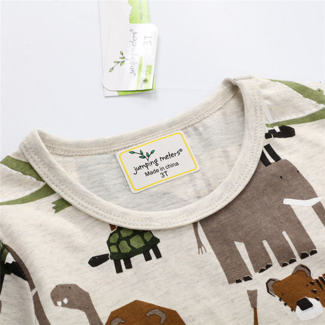Letnie t-shirty dziecięce z nadrukowanymi zwierzętami - skoki metrów,Bawełniane chłopięce i dziewczęce koszulki topy dla dzieci - Wianko - 4