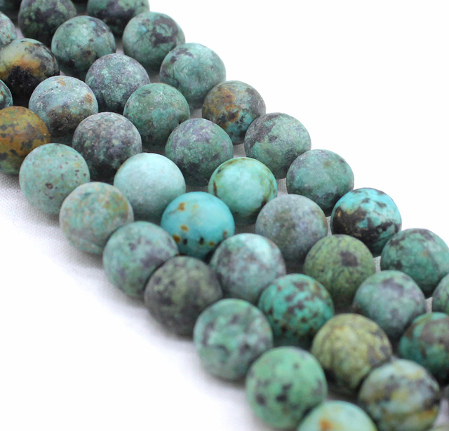 Koraliki matowe z naturalnego kamienia, afrykański Turquoises Howlite, 4-10mm do wyrobu biżuterii - Wianko - 3