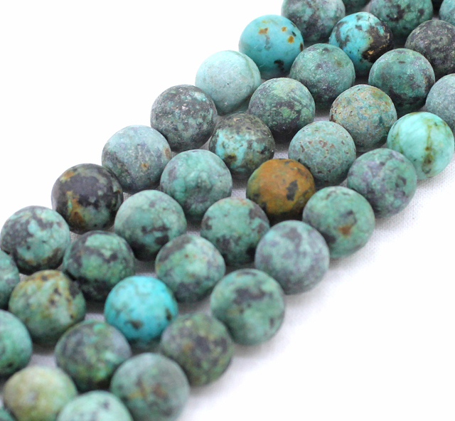 Koraliki matowe z naturalnego kamienia, afrykański Turquoises Howlite, 4-10mm do wyrobu biżuterii - Wianko - 2