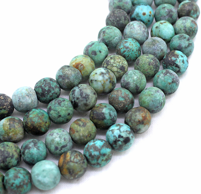 Koraliki matowe z naturalnego kamienia, afrykański Turquoises Howlite, 4-10mm do wyrobu biżuterii - Wianko - 5