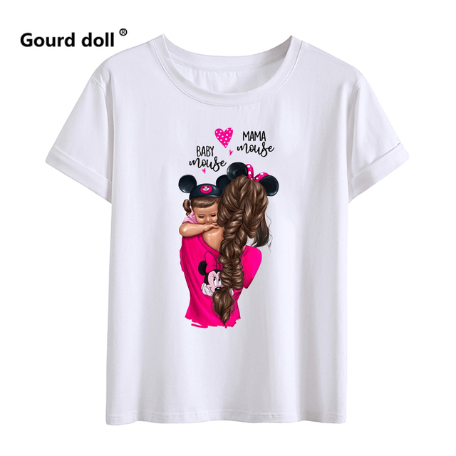 Koszulka bawełniana dla rodziny Księżniczka - MINI i MAMA, różowe stroje, pasujące ubrania dla matki i córki - Wianko - 5