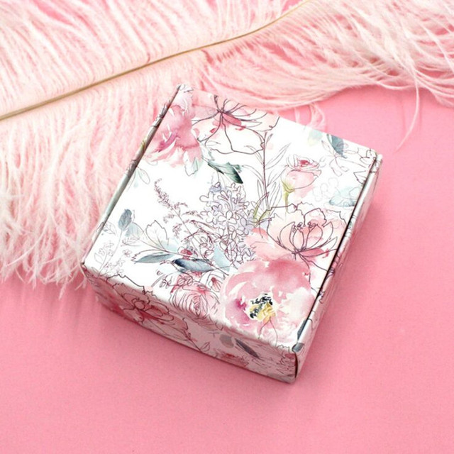 Papierowy pudełko na cukierki ślubne w nowoczesnym stylu - Flamingo/Kwiat/Serce/Królik. Wymiary: 65x65x30mm, 20 sztuk - Wianko - 10