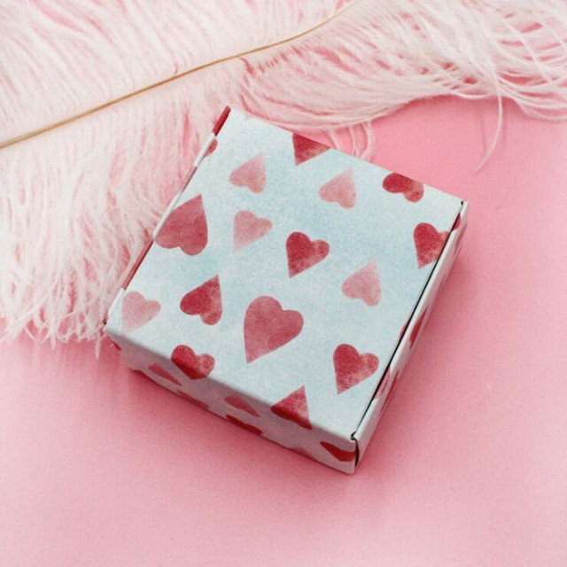 Papierowy pudełko na cukierki ślubne w nowoczesnym stylu - Flamingo/Kwiat/Serce/Królik. Wymiary: 65x65x30mm, 20 sztuk - Wianko - 4