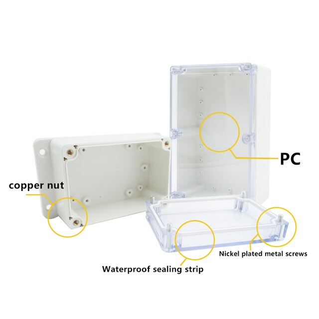 Wodoszczelne pudełko IP67 z przezroczystym plastikiem do zewnętrznego projektu elektronicznego - obudowa do instrumentów elektrycznych - Wianko - 3