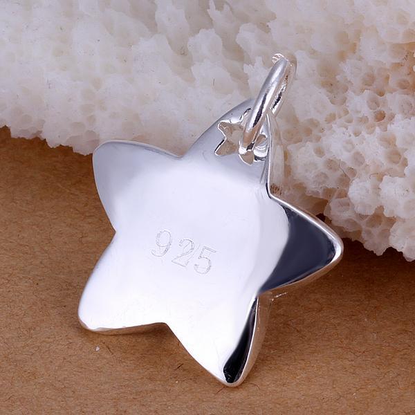 Naszyjnik ze srebra próby 925 z wisiorkiem w kształcie gwiazdy dla kobiet - Wianko - 1