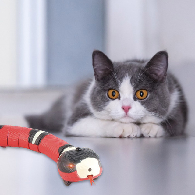 Inteligentna wąż zabawka dla kotów - interaktywne elektryczne akcesoria z funkcją wyczuwania, ładowane przez USB, idealny prezent dla dzieci - Wianko - 10