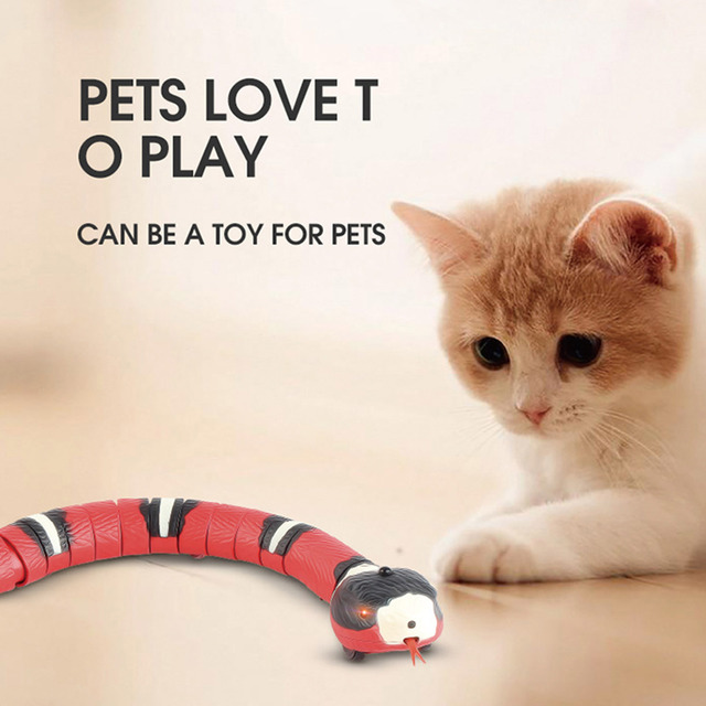 Inteligentna wąż zabawka dla kotów - interaktywne elektryczne akcesoria z funkcją wyczuwania, ładowane przez USB, idealny prezent dla dzieci - Wianko - 3