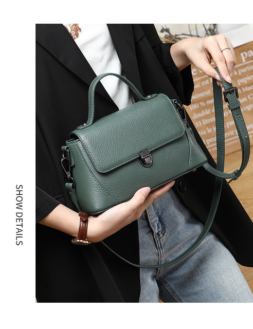Skórzana torebka damska na ramię, luksusowy projektant Messenger, mała, top markowy uchwyt - Wianko - 15