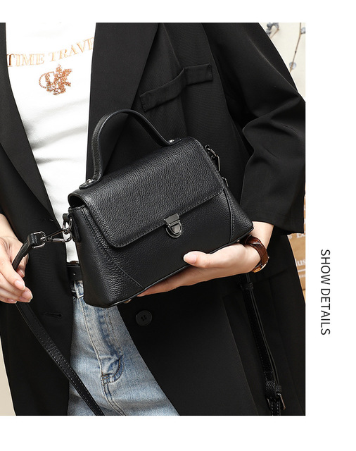 Skórzana torebka damska na ramię, luksusowy projektant Messenger, mała, top markowy uchwyt - Wianko - 17