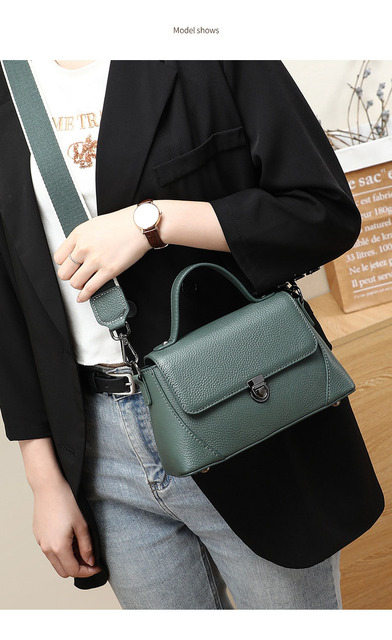 Skórzana torebka damska na ramię, luksusowy projektant Messenger, mała, top markowy uchwyt - Wianko - 14