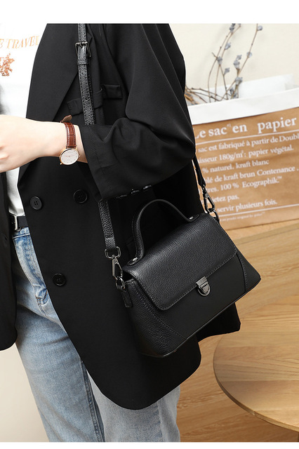 Skórzana torebka damska na ramię, luksusowy projektant Messenger, mała, top markowy uchwyt - Wianko - 19