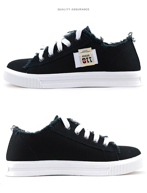 Kobiety Canvas Snakers Denim - Lato, Sznurowane, Modne - Wianko - 13