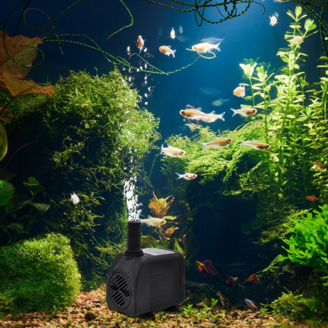 Mini pompa wodna z 12 światłami do akwarium - ultra cicha i zatapialna - Wianko - 3