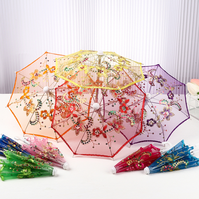 Miniaturowy parasol z koronkową lalką – akcesorium dla lalek Blythes – handmade - Wianko - 8