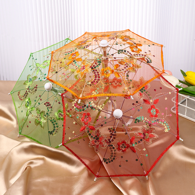 Miniaturowy parasol z koronkową lalką – akcesorium dla lalek Blythes – handmade - Wianko - 7