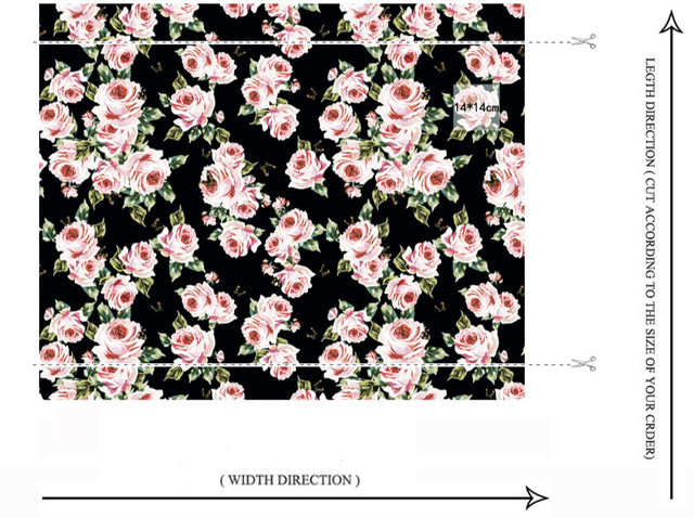 Koreańska satynowa drukowana tkanina z poliestru o szerokości 147 cm - moda, koszula damska, sukienka, ubranie dziecięce, ręcznie robione, do DIY - Wianko - 3