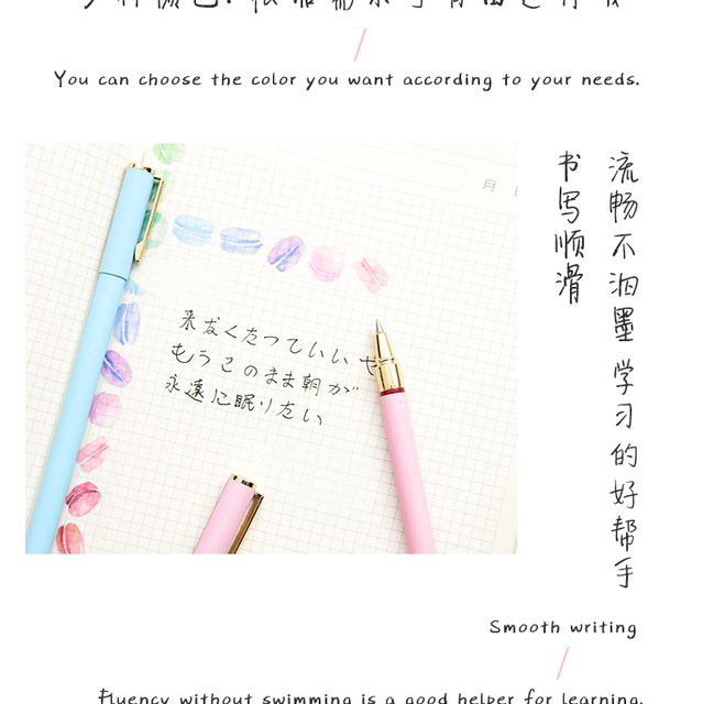 Długopis żelowy - kolorowy, smukły, metalowy, prezent, szkolne materiały biurowe - Wianko - 8