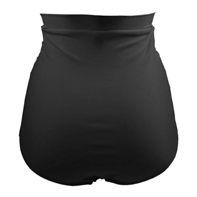 Klasyczne spodnie do pływania Retro Vintage 50s w wysokim kroju dla kobiet, z zwężonym dółem w czystych kolorach, bikini w rozmiarze plus, brazylijskie stringi krótkie pływanie - Wianko - 5