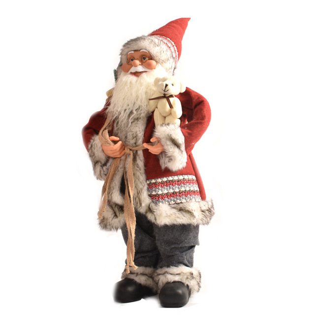 Plush Santa Claus Hanging Ornament - 2022 Latest Xmas Toy - 30cm/45cm - Decorative Christmas Elf Snowman Pendant with Bear - Kitchen Decorations - Wianko - 37