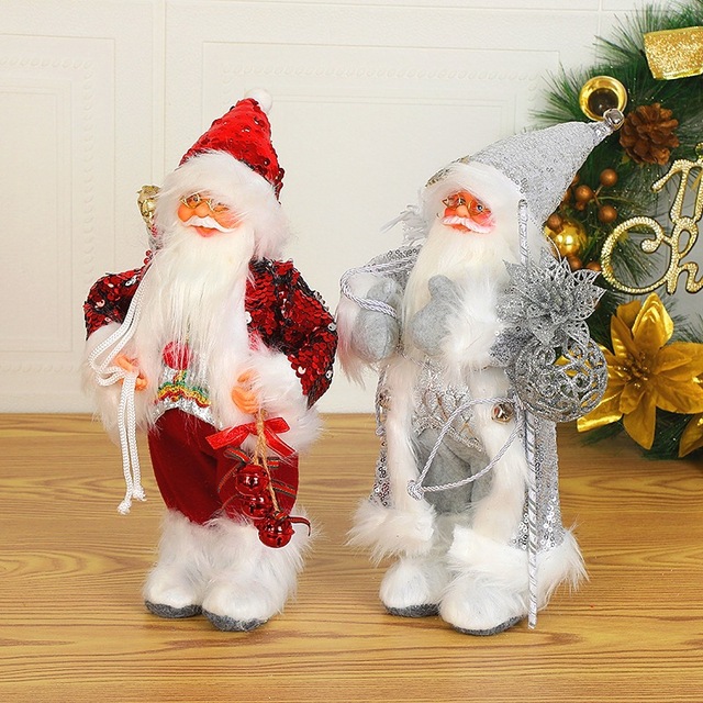 Plush Santa Claus Hanging Ornament - 2022 Latest Xmas Toy - 30cm/45cm - Decorative Christmas Elf Snowman Pendant with Bear - Kitchen Decorations - Wianko - 2