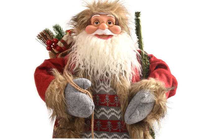 Plush Santa Claus Hanging Ornament - 2022 Latest Xmas Toy - 30cm/45cm - Decorative Christmas Elf Snowman Pendant with Bear - Kitchen Decorations - Wianko - 42