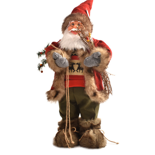 Plush Santa Claus Hanging Ornament - 2022 Latest Xmas Toy - 30cm/45cm - Decorative Christmas Elf Snowman Pendant with Bear - Kitchen Decorations - Wianko - 18