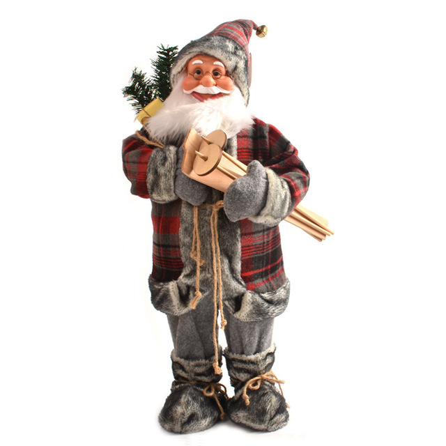 Plush Santa Claus Hanging Ornament - 2022 Latest Xmas Toy - 30cm/45cm - Decorative Christmas Elf Snowman Pendant with Bear - Kitchen Decorations - Wianko - 40