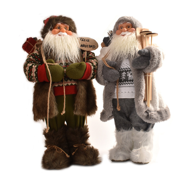 Plush Santa Claus Hanging Ornament - 2022 Latest Xmas Toy - 30cm/45cm - Decorative Christmas Elf Snowman Pendant with Bear - Kitchen Decorations - Wianko - 49